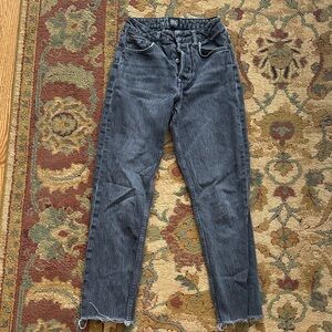 BDG Charcoal Dillon Denim Button-fly Jeans with Frayed Hem Size 26/32